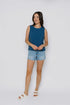 Keri-Sleeveless Woven Shell